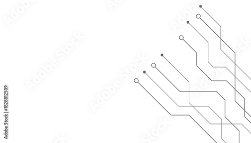 Abstract futuristic circuit board Illustration, Circuit board with various technology elements. Circuit board pattern for technology background. Vector illustration