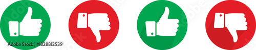 Green thumbs up and red thumbs down icons side by side
