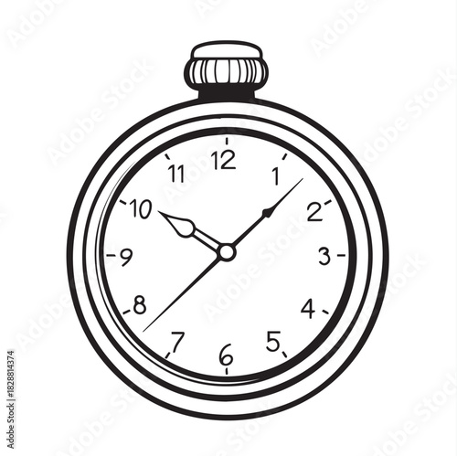 vector illustration of a stopwatch