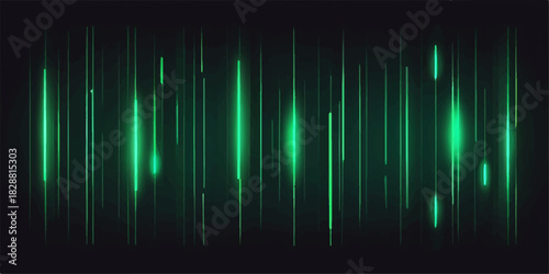 Abstract green digital audio wave frequency equalizer spectrum vector illustration backdrop design