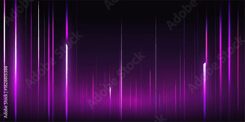 Abstract purple light wave equalizer design vector illustration background with colorful glowing digital lines