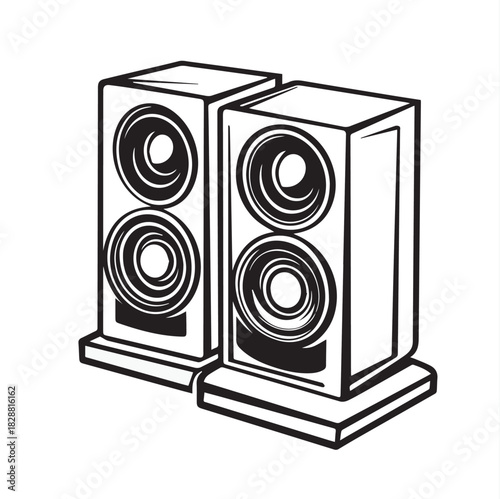 3d render of a speaker