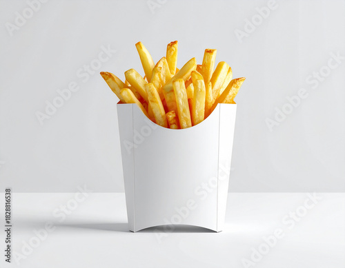 Frech Fries packaging box mock up isolated on white background