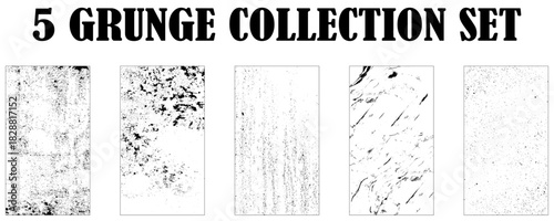 Collection of 5 grunge texture. 