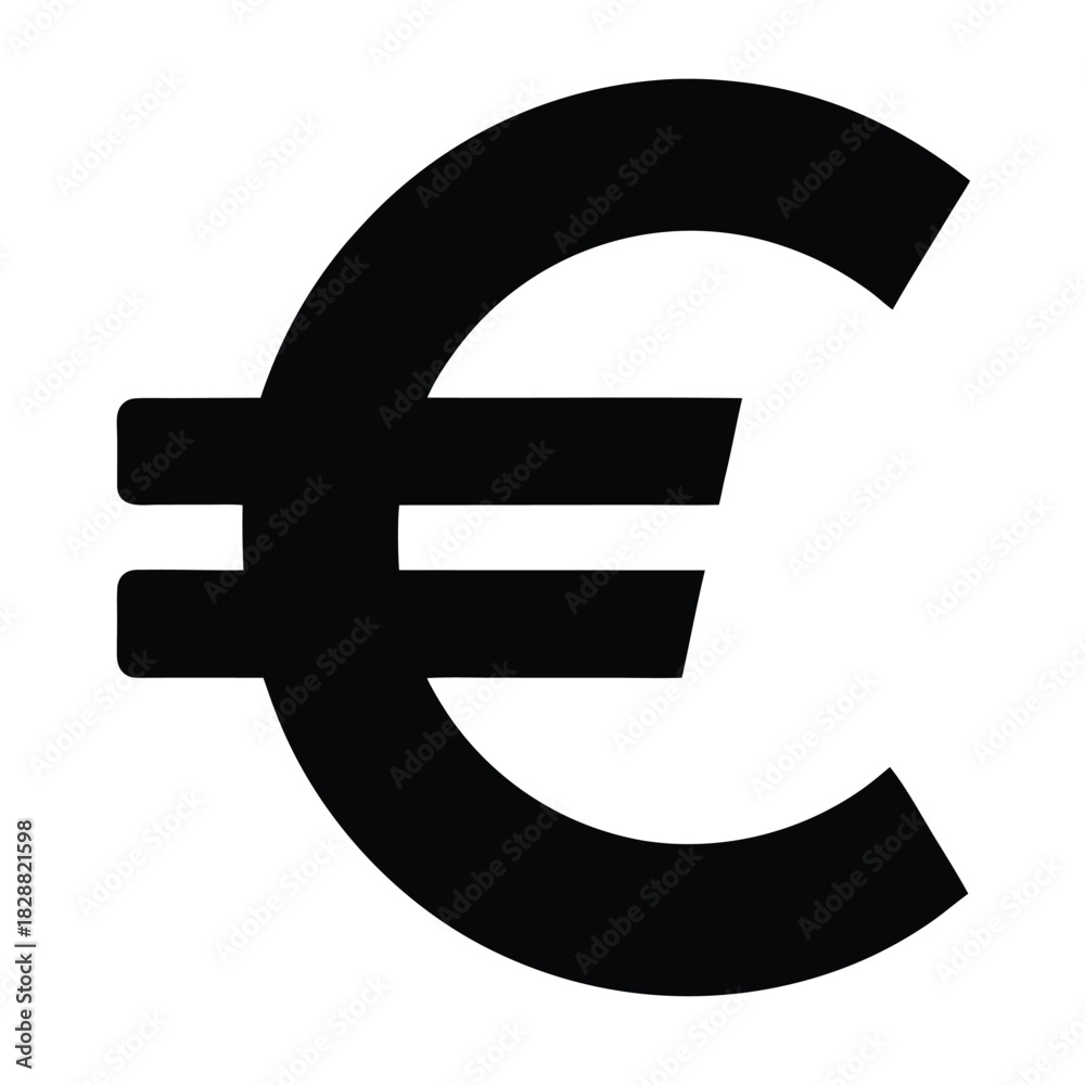 Fototapeta premium Euro currency finance investment icon on white background