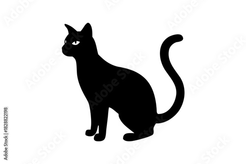 cat silhouette vector, cat black symbol
