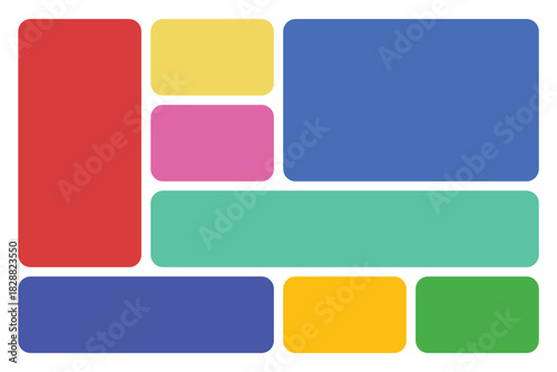 Vector Bento Grid Layout shape, box