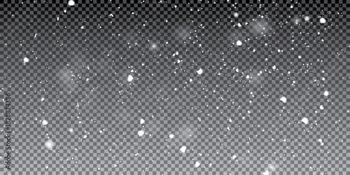 Light abstract glowing bokeh highlights. Light bokeh effect isolated on transparent background. The background shines from the dust.