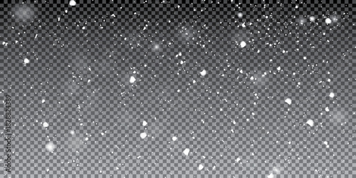 Light abstract glowing bokeh highlights. Light bokeh effect isolated on transparent background. The background shines from the dust.