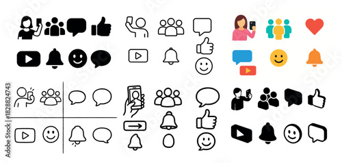 Social media icon collection overview