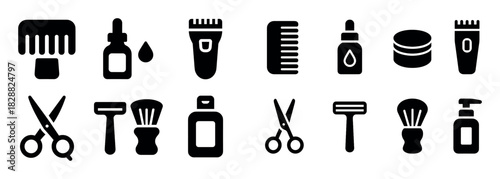 Beard Care Icons