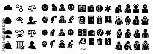 Emoticon illustration of guilt