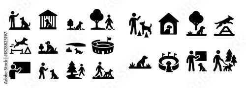 Dog Training Icon Set