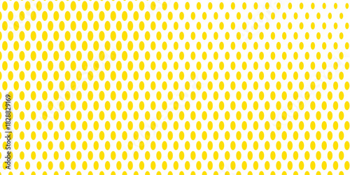 yellow polka dots pattern. Dotted gradient halftone backdrop. Horizontal templates using halftone dots pattern. Halftone dots background. Vector illustration