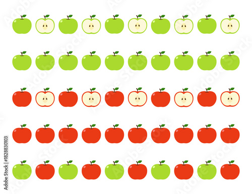 りんごと青りんごのラインセット