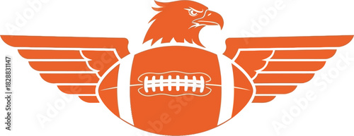 "Orange Eagle Football: Soaring Spirit Mascot"