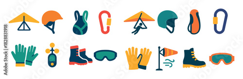 Hang Gliding Gear Icons