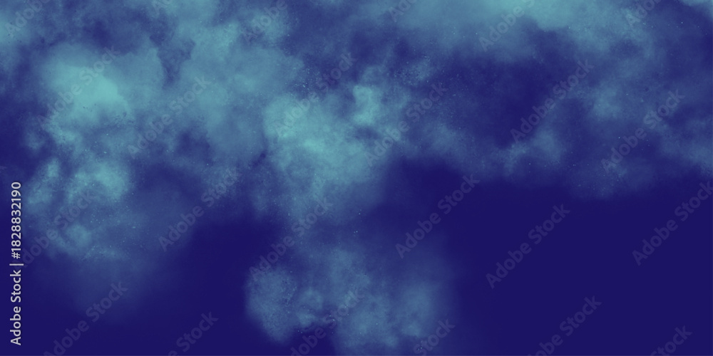 Fototapeta premium Abstract digital painted blue cloud texture. Can be use as kate photo background or cloud abstract, Blue fog and mist effect on black background. Smoke texture . Design element ,.