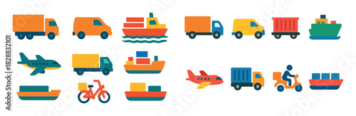 Cargo Transport Icons