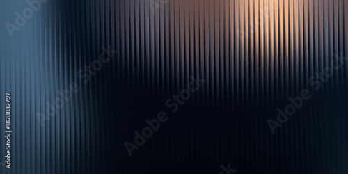 Dark abstract background with vertical ribbed texture and subtle warm lighting.
