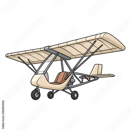Illustration of a light-sport aircraft, featuring a single-seat design with a fabric wing and tricycle landing gear.