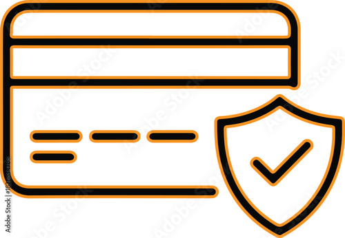 Secure credit card payment protection icon
