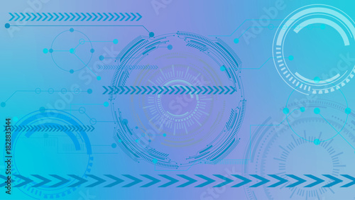 abstract wight background blu circles Abstractbackground. Scientific and technological concept with the use of technical elements formed in the shape of a circle Vector
