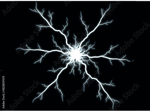 Detailed Crack Texture as an Electric Discharge or Shattered Surface