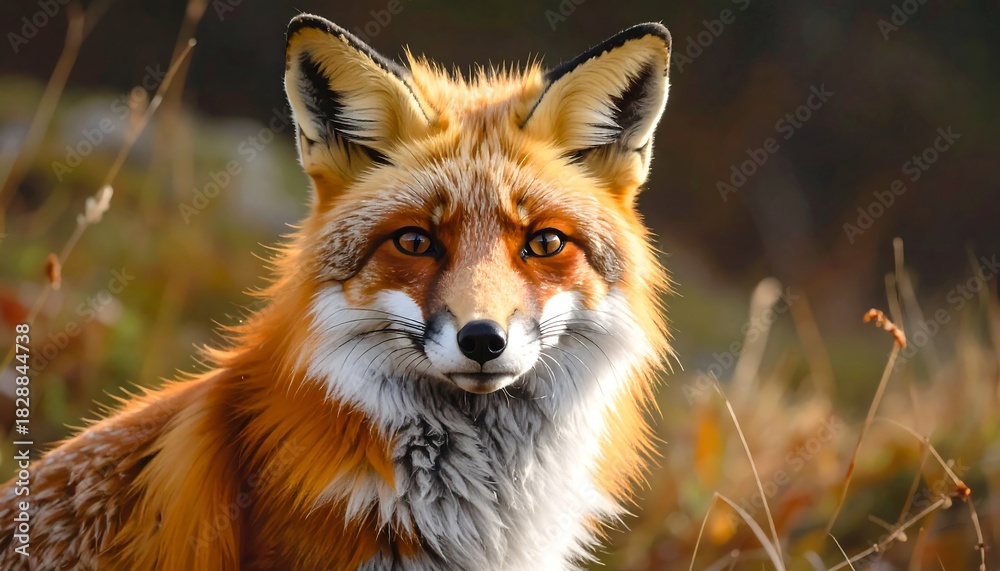Fototapeta premium Red Fox Portrait in Natural Habitat.