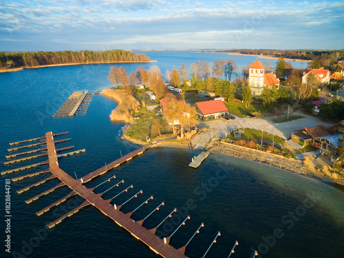 Aerial view of Masurian lan...