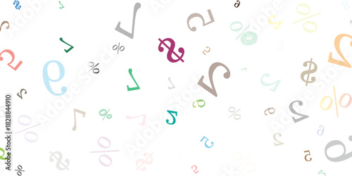 Light Pink, Yellow vector seamless template with isolated letters. Shining illustration with ABC symbols on abstract template. Texture for window blinds, curtains.