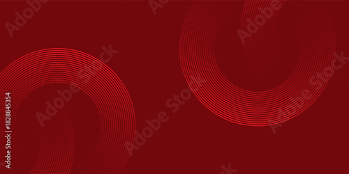 Top red circle background with dynamic shapes composition vector abstract simple  design