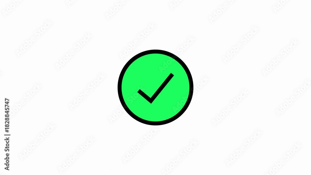 Animated of Check mark symbol. Success, accepted. Tick mark icon ...