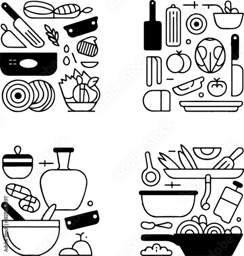 set of kitchen tools