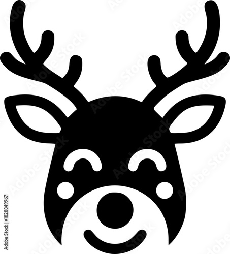 Christmas Reindeer Face Icon