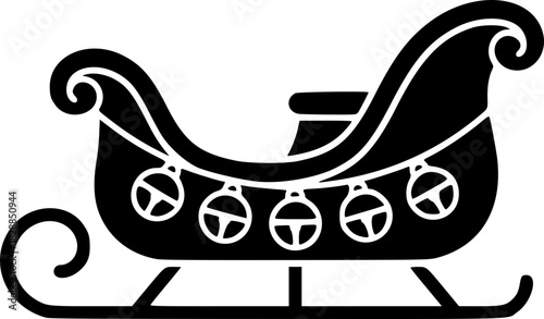 Santa's Sleigh and Flying Reindeer Icon