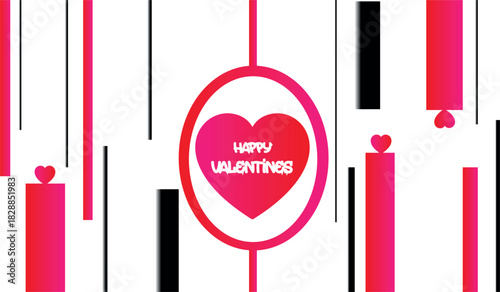 Happy Valentines celebration vector poster. 14 February.