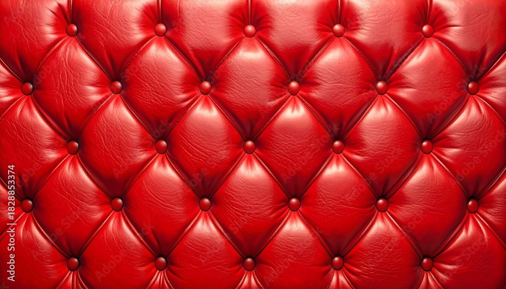 Fototapeta premium Red Upholstered Furniture Texture Background.
