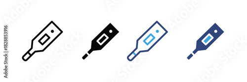 Thermometer icon set. vector illustration
