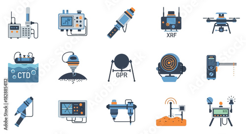 Geophysical Survey Equipment and Tools for Subsurface Exploration.