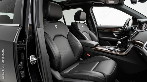 Wallpaper Mural Luxurious car interior featuring comfortable leather seats, modern design, and high quality materials. Perfect for premium driving experience Torontodigital.ca