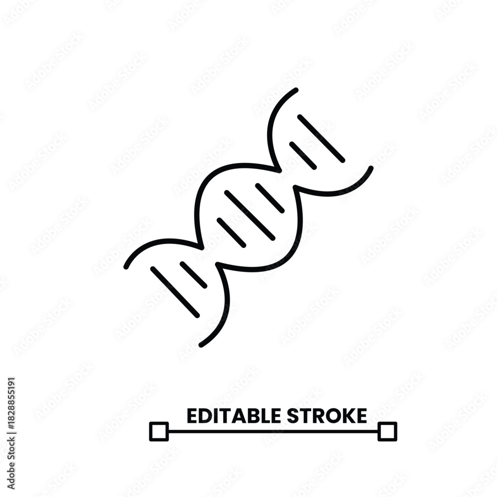 Fototapeta premium dna double helix structure line icon. DNA line icon. vector illustration
