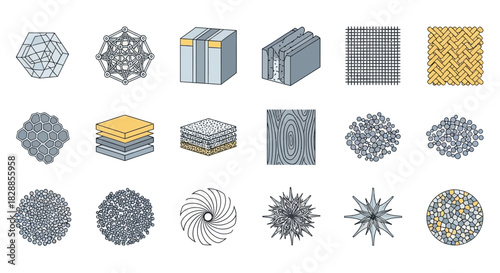 Abstract Geometric Shapes and Patterns Collection.