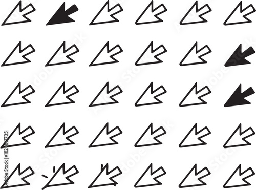 Arrow symbol pattern seamless vector illustration background