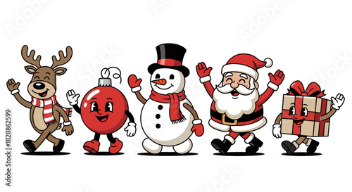 “Cute Christmas Characters Set”