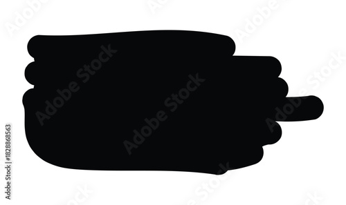 Minimalist Black Pointer Arrow vector illustration 