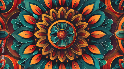 Illustration of a mandala 