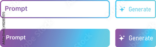 AI prompt generates interface bar icon. Chatbot command signs. text input and output signs. Natural language processing input graphic design