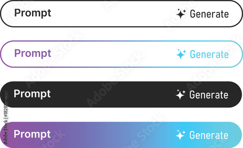 AI prompt generates interface bar icon. Chatbot command signs. text input and output signs. Natural language processing input graphic design