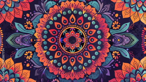 Vector flat mandala 